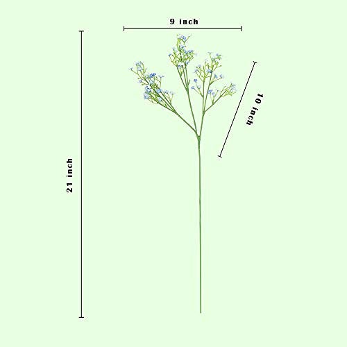 LYLYFAN Babys Breath Artificial Flowers,12 Pcs Gypsophila Real Touch Flowers for Wedding Party Home Garden Decoration Blue - Image 2