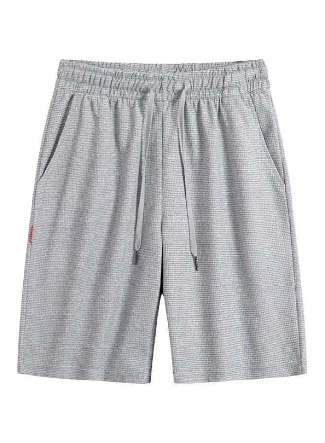 Men'S Shorts, Everyday Basic Solid Color, Drawstring, Loose Fit, Casual Versatile, Knee-Length Pants