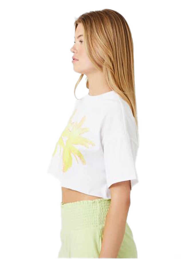 FOREVER 21 - Cropped Palm Tree Graphic Tee - Image 1
