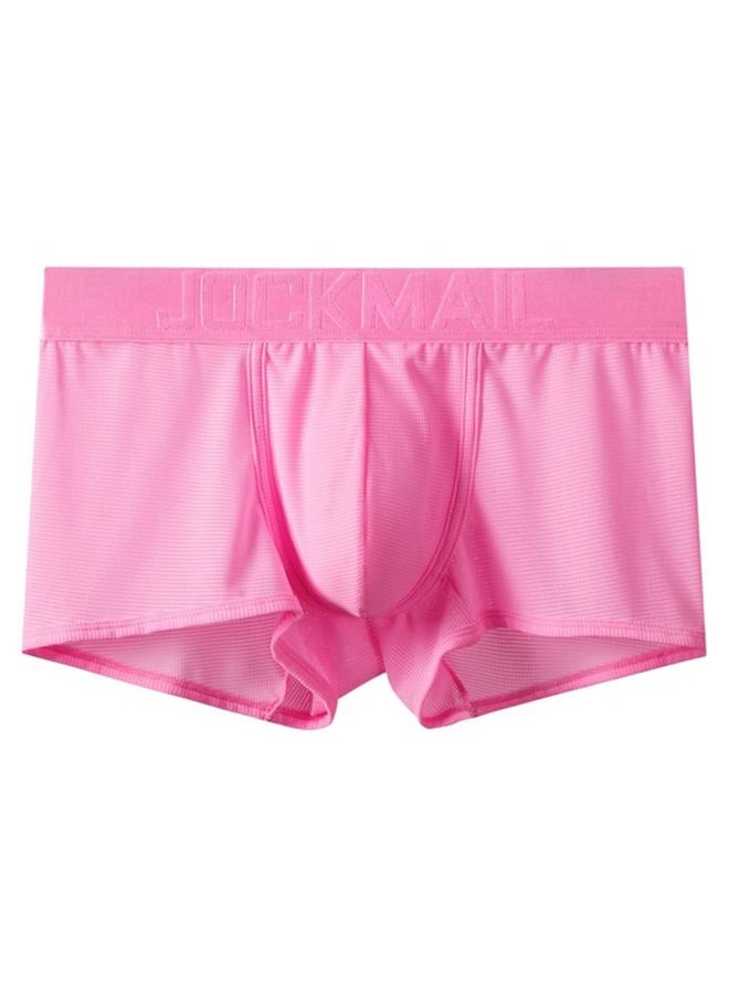 JOCKMAIL Mens Boxer Shorts Underwear Wide Belt Mens Underwear Trunks Boxerbriefs Men underpants, Pink, L - Image 4