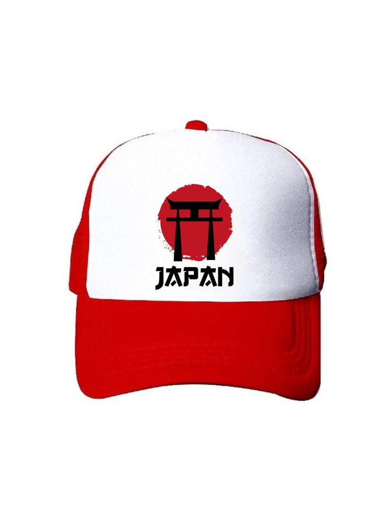 PRINTSHOP4ME Japan Mesh Cap With Plastic Closure For Men And Women–Perfect For National Day,Sports Activities And Casual Wear–Great Gift for Sports Fans And Events - Image 1