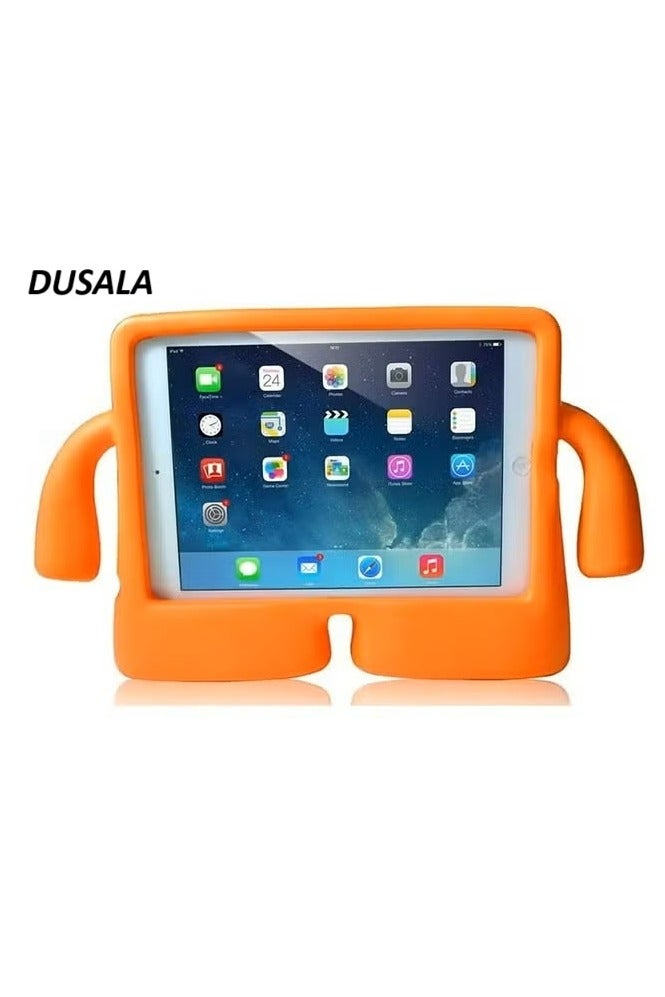 DUSALA Kids Shock‑Proof EVA Case with Handle & Stand for iPad 10.2 9th Gen Bright Durable Cover(Orange)