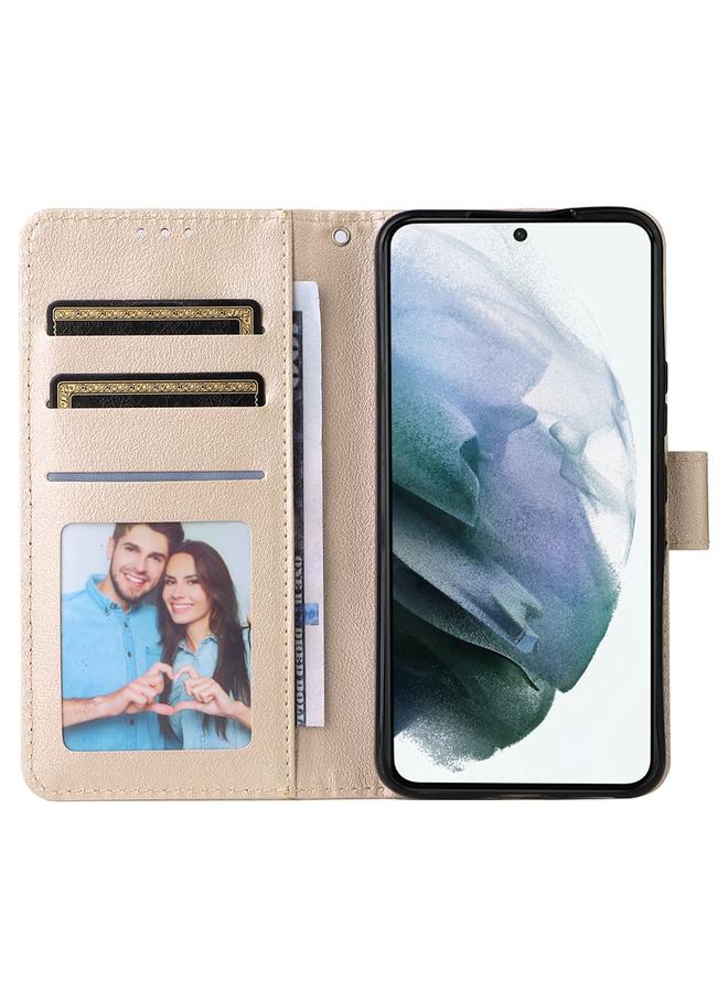 S-TOP Case For Samsung Galaxy S22 5G 3 Card Slots Multifunctional Leather Phone Case - Image 4