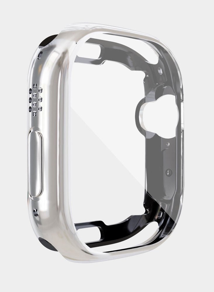 ووتش غطاء شفاف ناعم مع واقى شاشة  بالكامل لساعة ابل وتش الترا مقاس 49 فضى - Image 1