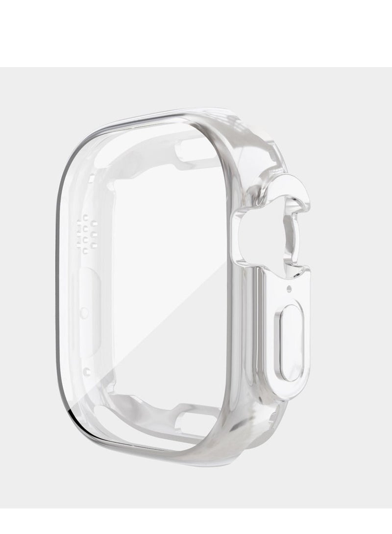 ووتش غطاء شفاف ناعم مع واقى شاشة  بالكامل لساعة ابل وتش الترا مقاس 49 فضى - Image 3