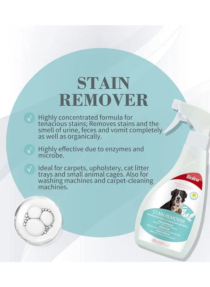 بايولاين بخاخ مزيل بقع الكلاب والقطط من بيولاين - مثالي للاستخدام على المفروشات والسجاد، 300 مل ( عبوتين ) - Image 3