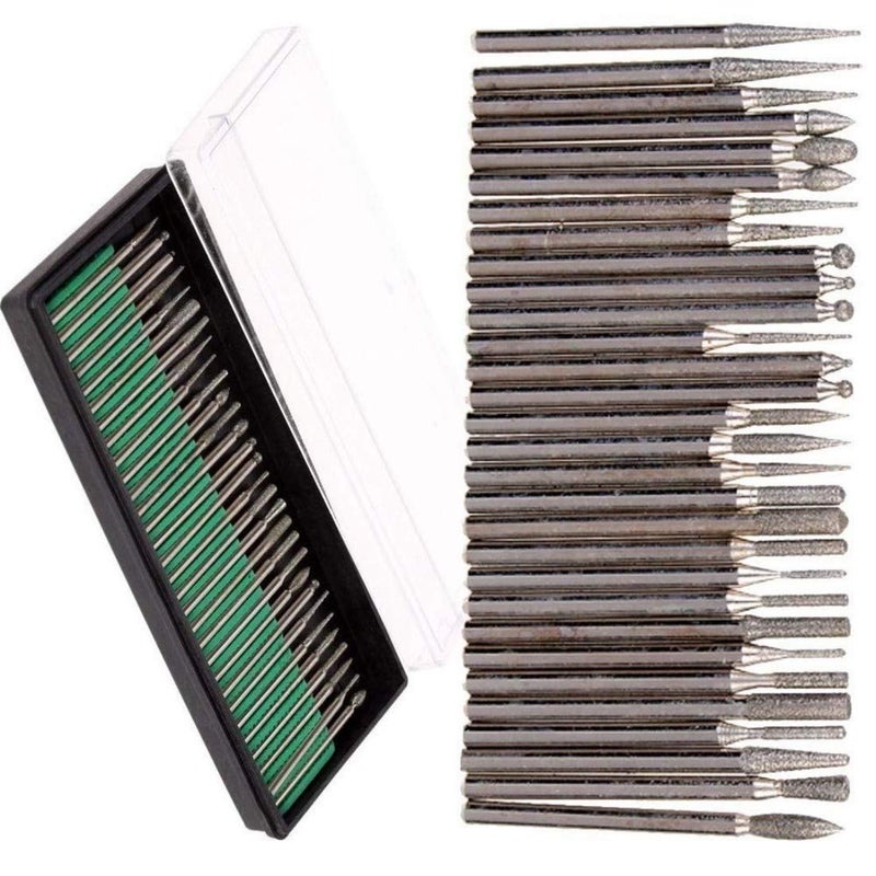 DIY Crafts DIY Crafts 30 Pieces Rotary Tool Bits Diamond Tipped Deburring and Engraving Set For a Range of Surfaces in a Variety of Sizes Shape No 1 Diamond Burr  - Image 4