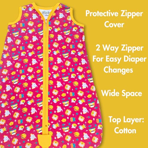 TuddyBuddy 100% Cotton Wearable Blanket Sleeping Bag for Baby | Ideal for Babies & Kids Hypoallergenic Fabrics | Pack of 1 - Maroon AOP, 0-6 Months - Image 2