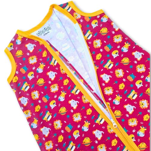 TuddyBuddy 100% Cotton Wearable Blanket Sleeping Bag for Baby | Ideal for Babies & Kids Hypoallergenic Fabrics | Pack of 1 - Maroon AOP, 0-6 Months - Image 5