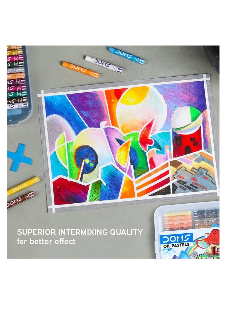 DOMS 12 قطعة من الباستيل الزيتي متعدد الألوان - Image 3