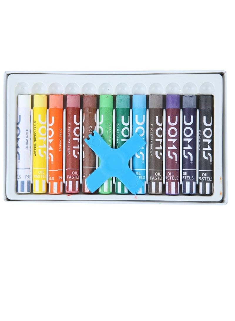 DOMS 12 قطعة من الباستيل الزيتي متعدد الألوان - Image 4