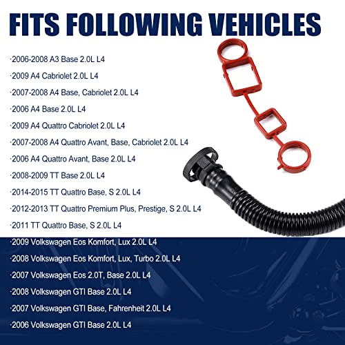 FEXON PCV Crankcase Breather Ventilation Valve Hose Gaskets for VW Jetta Passat GTI Audi TT A3 A4 2.0T 06F129101P - Image 5