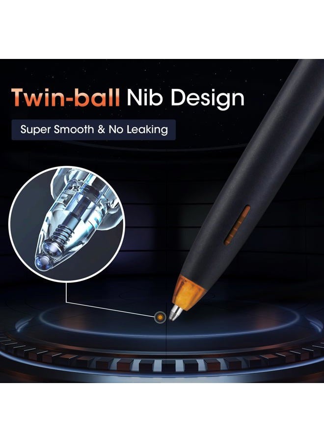 WRITECH Retractable Gel Ink Pens: 0.5mm Fine Point Pen Multicolor No Smear & Smudge for Journaling Sketching Drawing Extra Smooth Writing Non Bleed Silent Click Pen Set 8ct Up-Gel Assorted Colors - Image 5