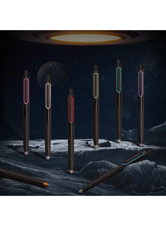 WRITECH Retractable Gel Ink Pens: 0.5mm Fine Point Pen Multicolor No Smear & Smudge for Journaling Sketching Drawing Extra Smooth Writing Non Bleed Silent Click Pen Set 8ct Up-Gel Assorted Colors - Image 3