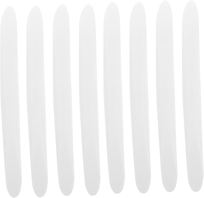 8PCS White Car Door Edge Protectors Anti Collision Strips Rearview Mirror Bumper Guard - Image 1