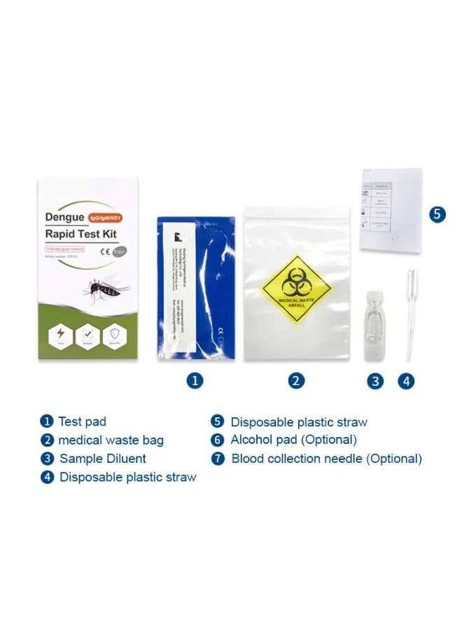Generic - Dengue IgG/IgM/NS1 Test Kit – Comprehensive Diagnostic Tool for Dengue Fever Detection – Quick and Reliable Health Screening, Health Test, Examination, Diagnostic Test, Digital Screening, and Accurate Infection Analysis. - Image 1