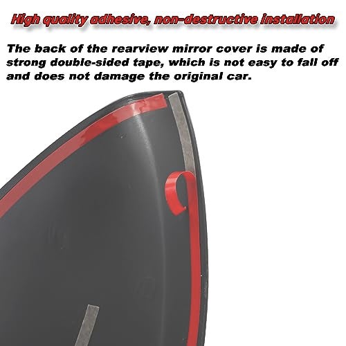 KEEGTBOX Carbon Fiber Style Rear View Side Mirror Cover Cap Trim Compatible with Nissan Sentra 2020 2021 2022 2023 Fit for Nissan Altima 2019-2023 Exterior Accessories (Rear View Mirror Cover) - Image 4