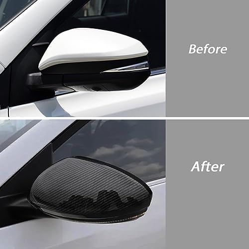 KEEGTBOX Carbon Fiber Style Rear View Side Mirror Cover Cap Trim Compatible with Nissan Sentra 2020 2021 2022 2023 Fit for Nissan Altima 2019-2023 Exterior Accessories (Rear View Mirror Cover) - Image 2