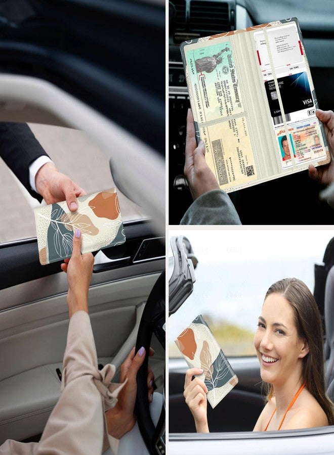 Pisypox Car Registration and Insurance Holder，Colour Patterns Men Women Car License Document Registration and Insurance Card Holder - Image 3