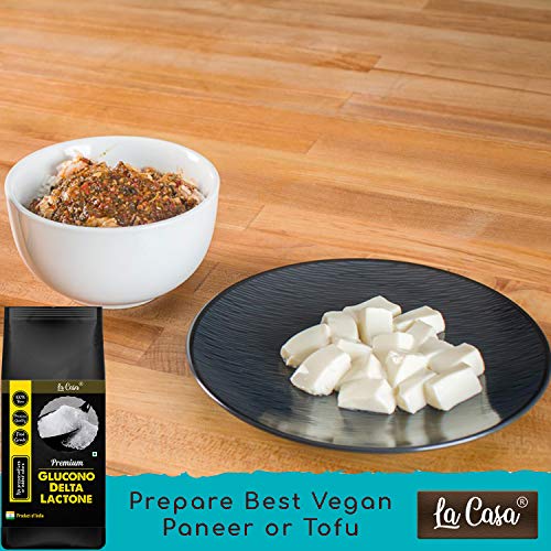 La Casa Premium Glucono Delta Lactone (GDL) | Tofu Coagulant | Leavening & Pickling Agent | Best Vegan Paneer Alternative | Product of India | 300g | - Image 2