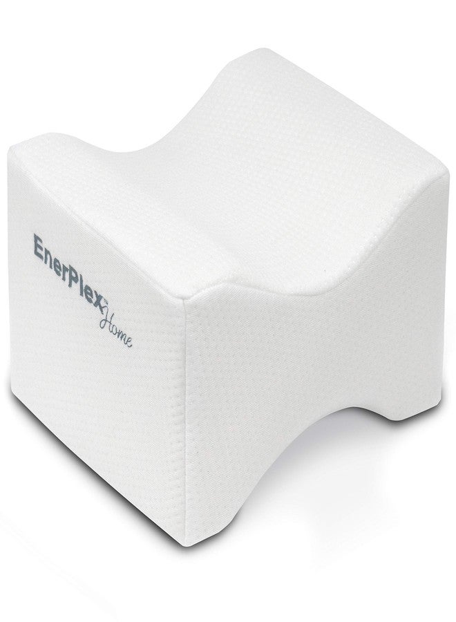 EnerPlex CertiPUR-US Certified Never-Flat Memory Foam Knee Pillow Orthopedic Pillow Wedge for Back Pain Leg Pain Sciatica Pain Relief Pregnancy Pillow Hip and Spine Alignment Removable Washable Cover - Image 1