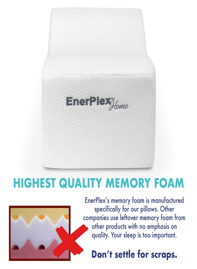 EnerPlex CertiPUR-US Certified Never-Flat Memory Foam Knee Pillow Orthopedic Pillow Wedge for Back Pain Leg Pain Sciatica Pain Relief Pregnancy Pillow Hip and Spine Alignment Removable Washable Cover - Image 4