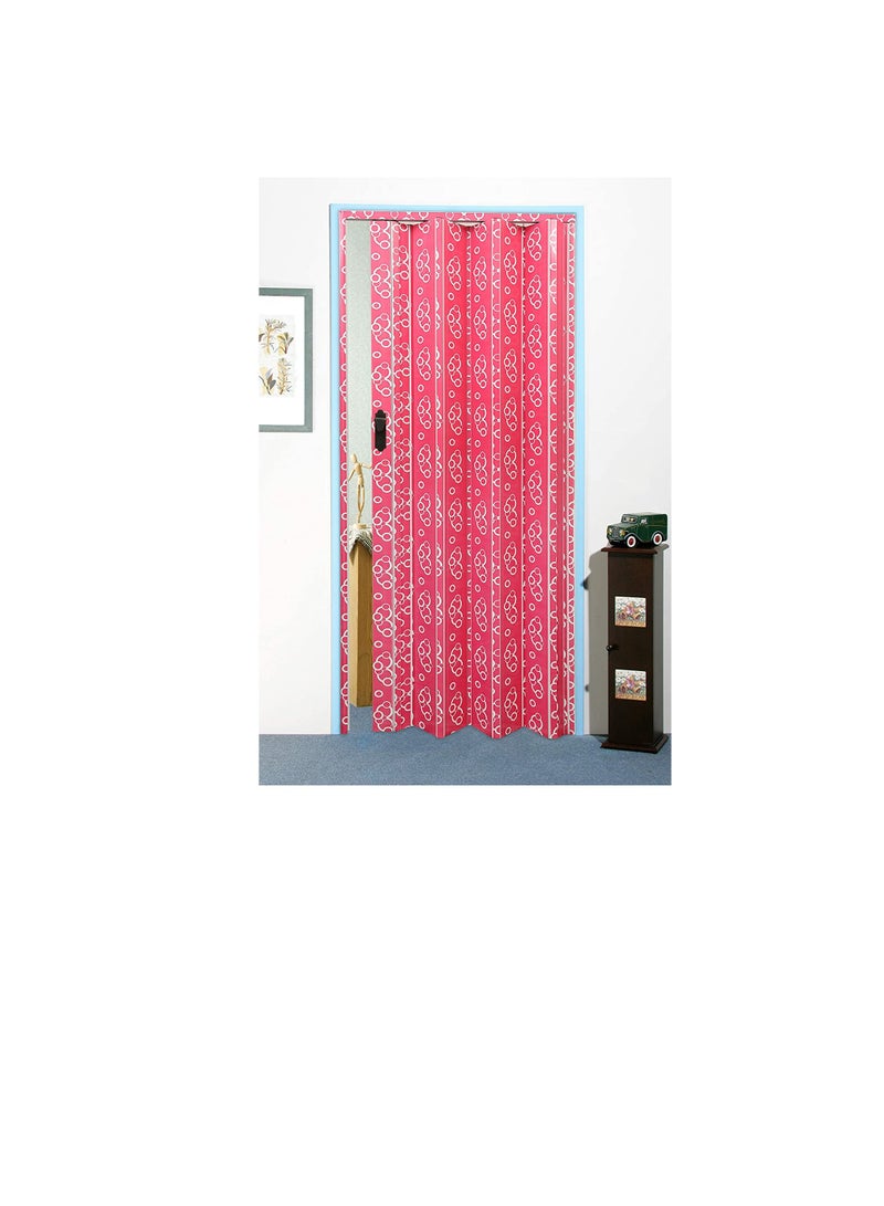 ROBUSTLINE Folding Door Sliding Pink Color with White Design  - Image 2