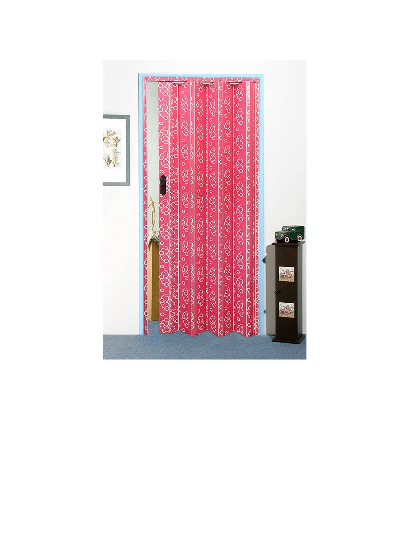 ROBUSTLINE Folding Door Sliding Pink Color with White Design  - Image 3