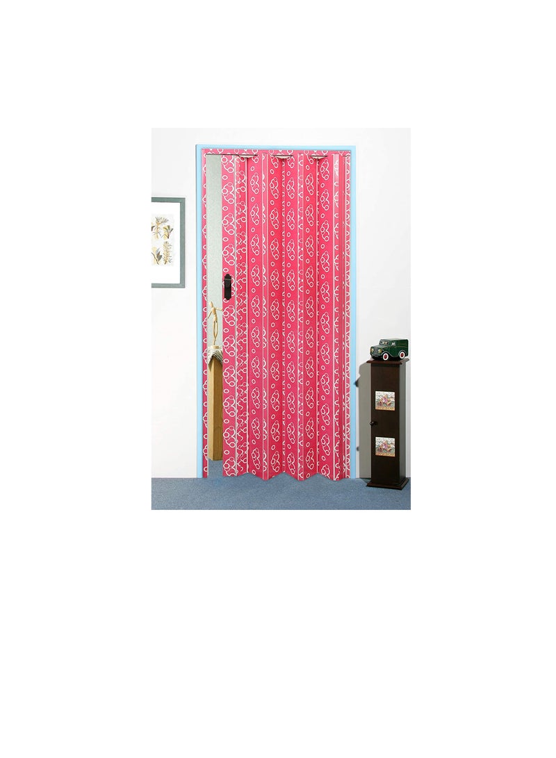 ROBUSTLINE Folding Door Sliding Pink Color with White Design  - Image 1