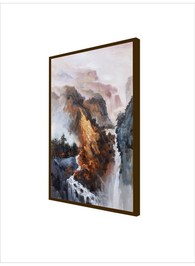 Artsense لوحة فن آرتسينس لتزيين الجدران طبيعة لوحة جدارية تجريدية لغرفة المعيشة بحجم كبير لتزيين المنزل بإطار - متعدد الألوان / 30x40 بوصة / (76x101 سم) - Image 4