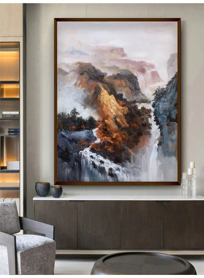 Artsense لوحة فن آرتسينس لتزيين الجدران طبيعة لوحة جدارية تجريدية لغرفة المعيشة بحجم كبير لتزيين المنزل بإطار - متعدد الألوان / 30x40 بوصة / (76x101 سم) - Image 1