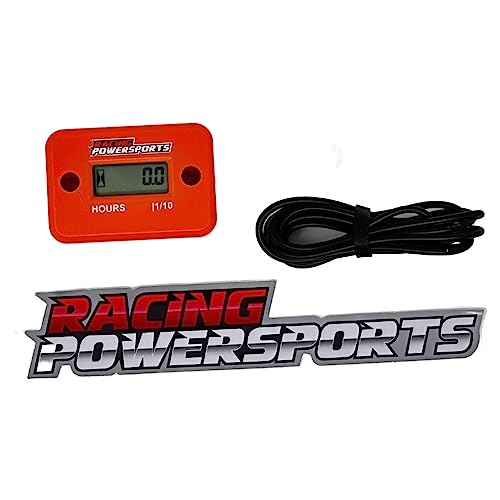 RacingPowerSports Digital Hour Meter Motorcycle ATV Snowmobile Marine Dirt Bike Orange - Image 1