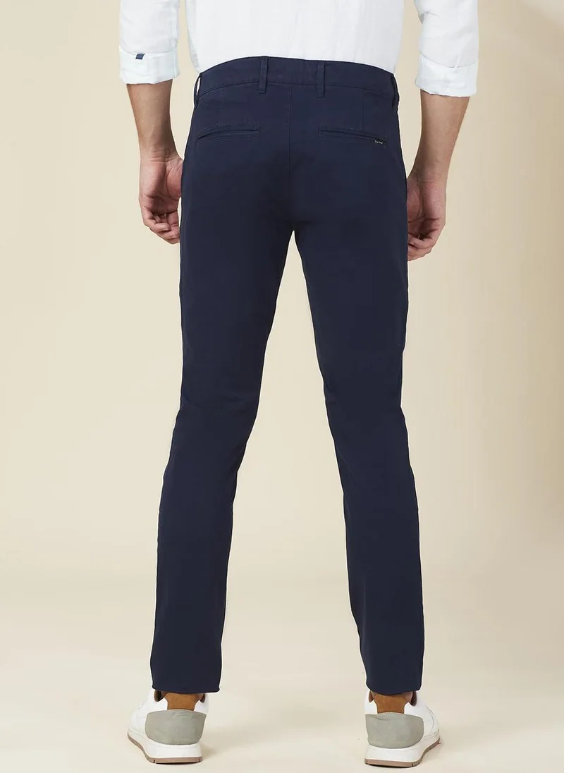 Being Human NAVY Men Slim Fit Mid-Rise Trousers for Men | Best Price UAE