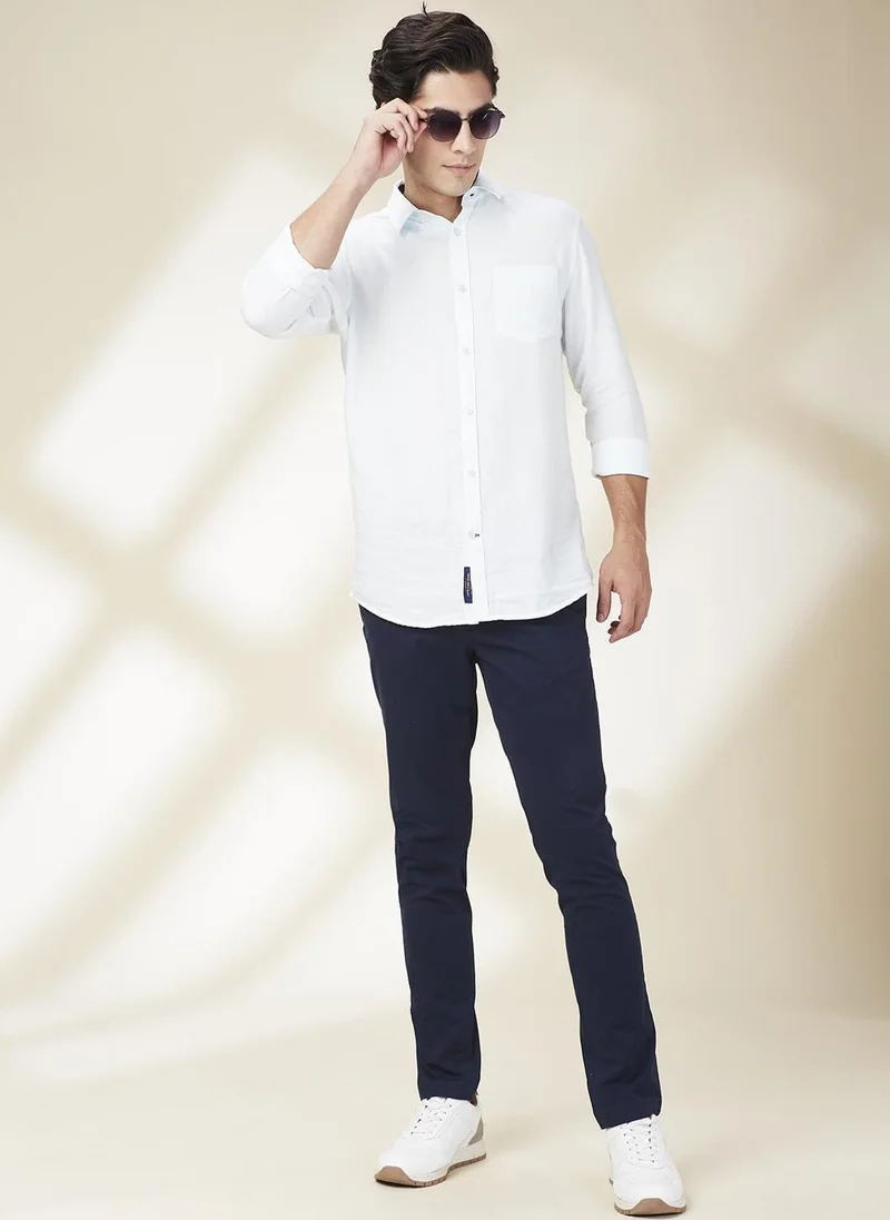 Being Human NAVY Men Slim Fit Mid-Rise Trousers for Men | Best Price UAE
