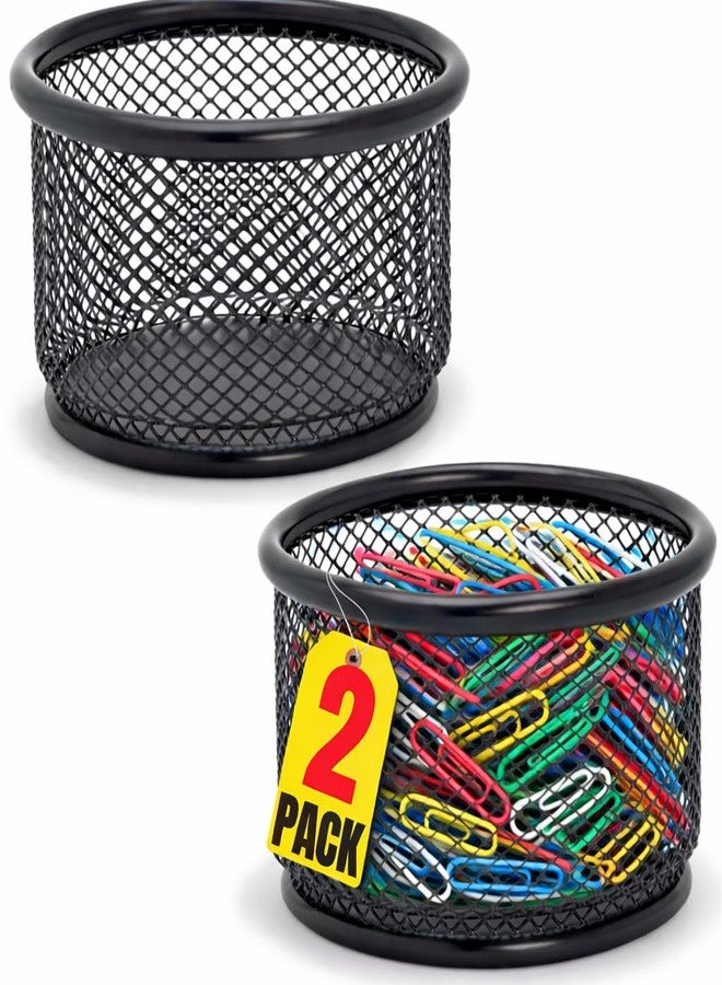 1InTheOffice Mesh Paper Clip Holder For desk, Paperclip Holder (2 Pack) - Image 1