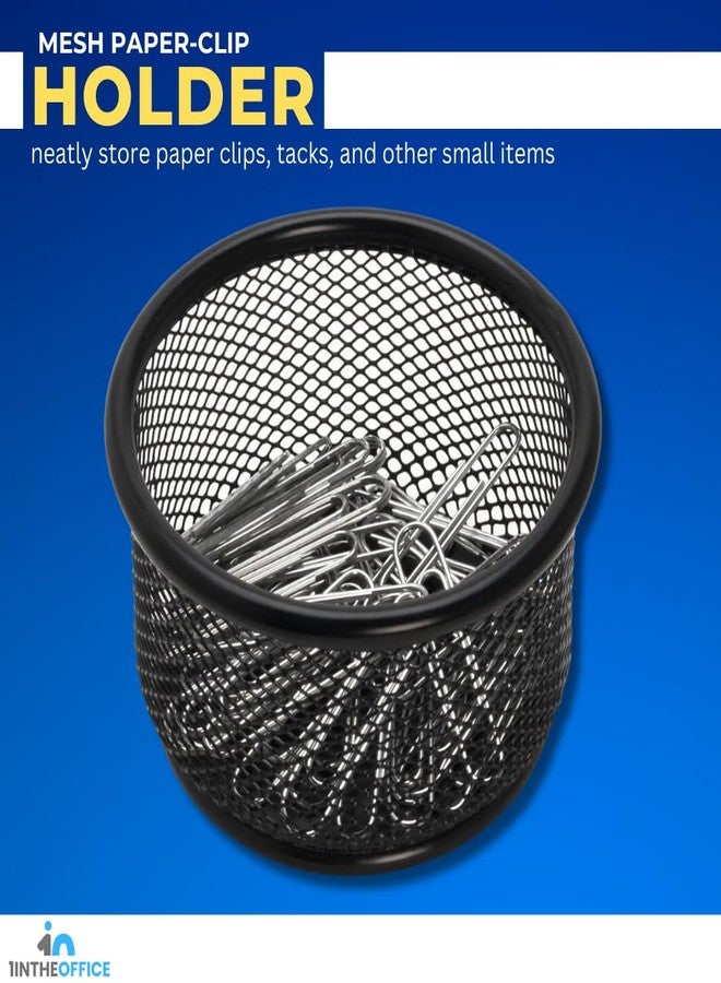 1InTheOffice Mesh Paper Clip Holder For desk, Paperclip Holder (2 Pack) - Image 4