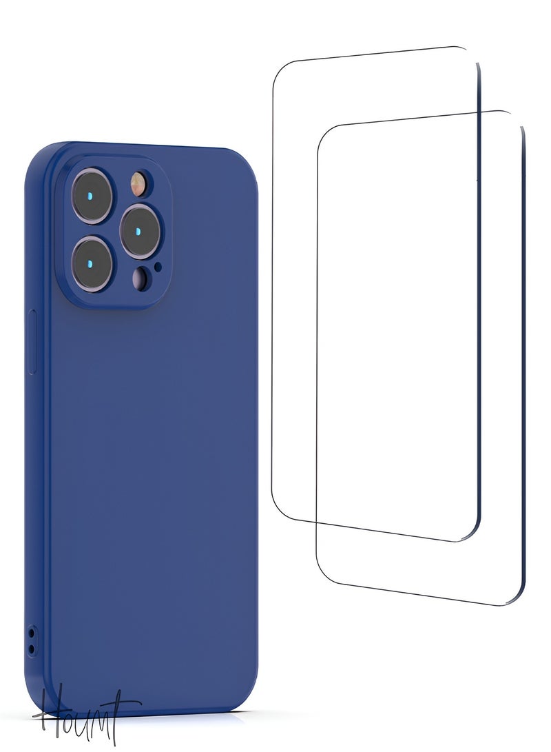 Houmt iPhone 14 Pro Max Case 6.7 Inch with 2Pack Screen Protector Soft Liquid Silicone Cover - Slim Fit Camera Protective Phone Case for Apple iPhone 14 Pro Max - Image 1