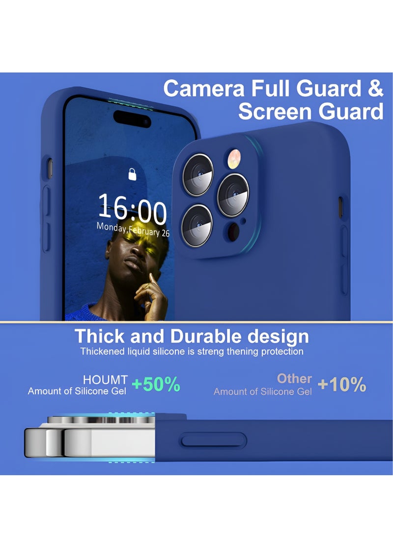 Houmt iPhone 14 Pro Max Case 6.7 Inch with 2Pack Screen Protector Soft Liquid Silicone Cover - Slim Fit Camera Protective Phone Case for Apple iPhone 14 Pro Max - Image 4