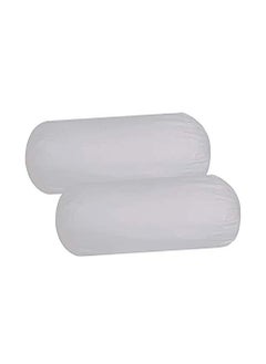 Royal King Royal Trend White Bed Pillow Bolster Having 1000 Grams Super Plush Reliance GelFiber Filling Sized 16x34inches Set of 2  - Image 1