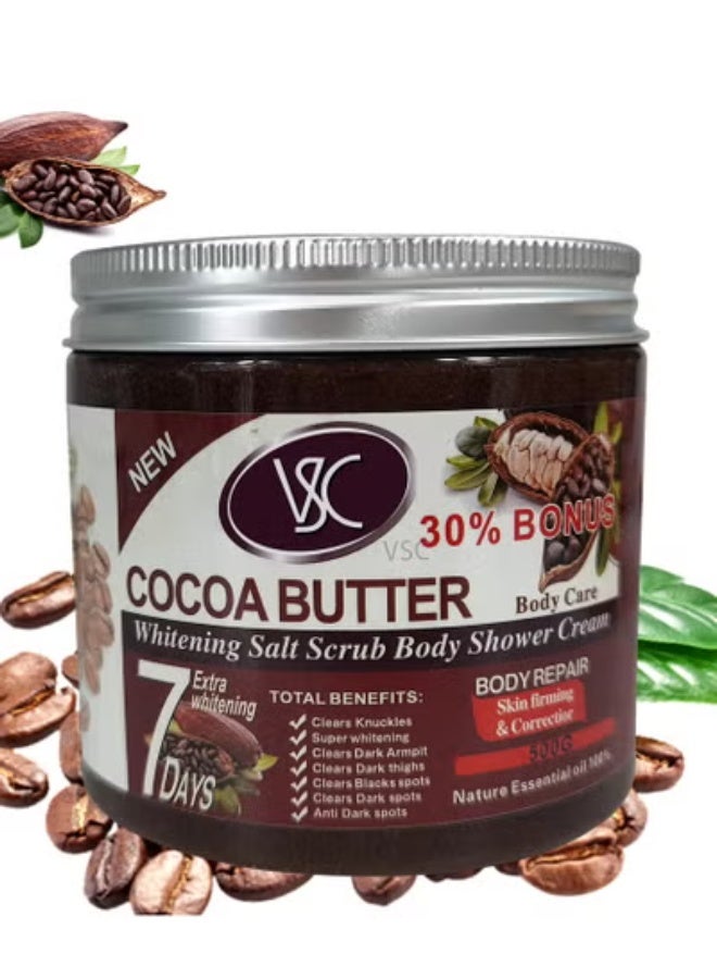 Cocoa Butter Super Whitening Salt Body Scrub 500 g
