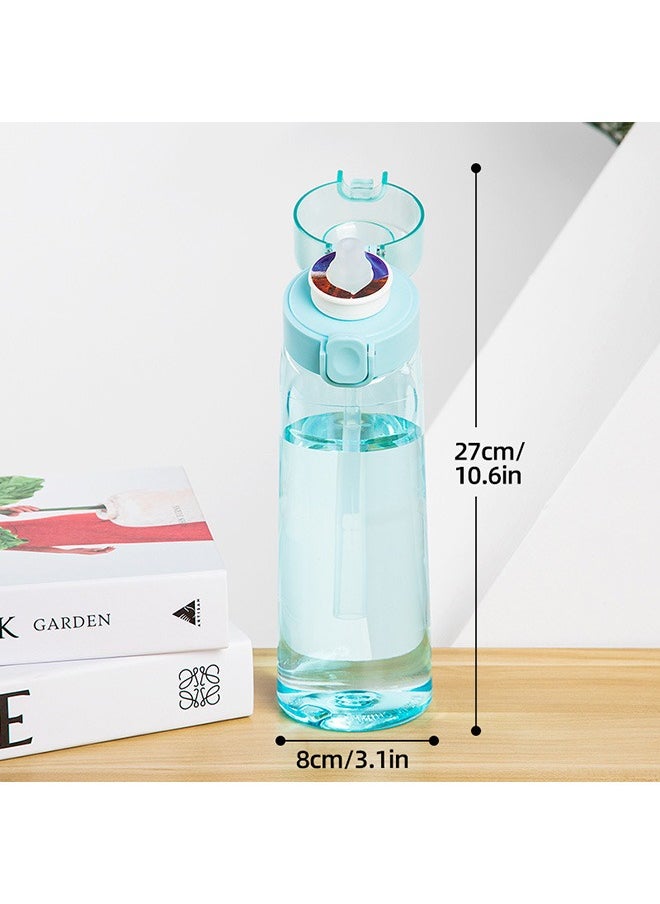Generic Goodun Sports Air Water Bottle BPA Free, 650ml Starter up Set Drinking Bottles with Fruit Flavour Pod Scented For Flavouring 0 Sugar, 0 Calorie (Matte Blue)  - Image 2