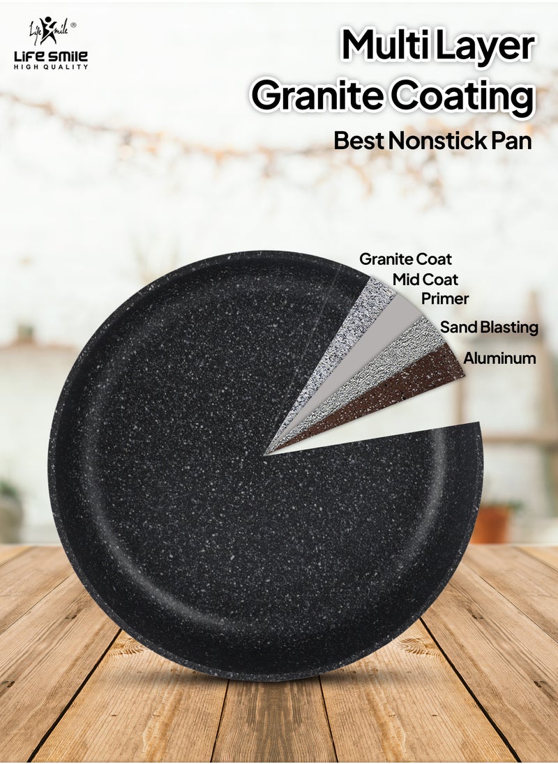 Life Smile Oven Pan Set - Non Stick PFOA Free Multi Layer Granite Coating Oven Dishes - Die Cast Aluminum Body Bakeware Pans, Suitable For Baking in Oven or Cooking on Stove  - Image 4