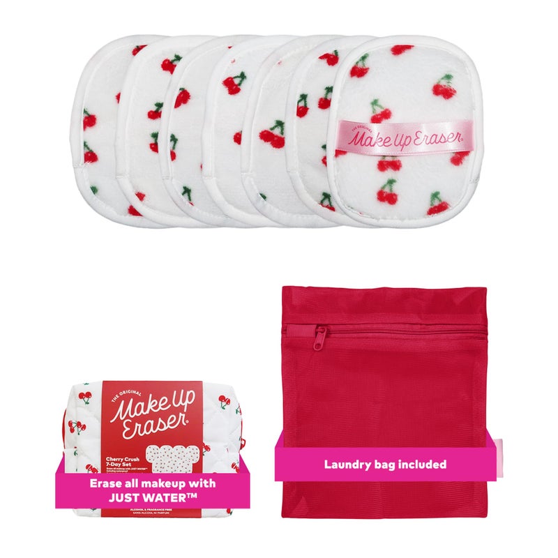 Makeup Eraser The Original MakeUp Eraser 7-Day Set, Erase All Makeup With Just Water, Including Waterproof Mascara, Eyeliner, Foundation, Lipstick, Sunscreen, and More! Cherry Crush, 7ct - Image 1