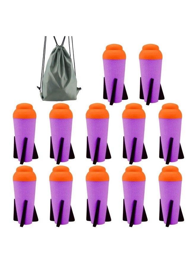 Ruibytree - Mega Missile Refill For Nerf Nstrike Elite Series 12Packs Ruibytree Compatible Darts Mega Missile Refill Bullets Foam Rockets For Nerf Party With Storage Bag - Image 1