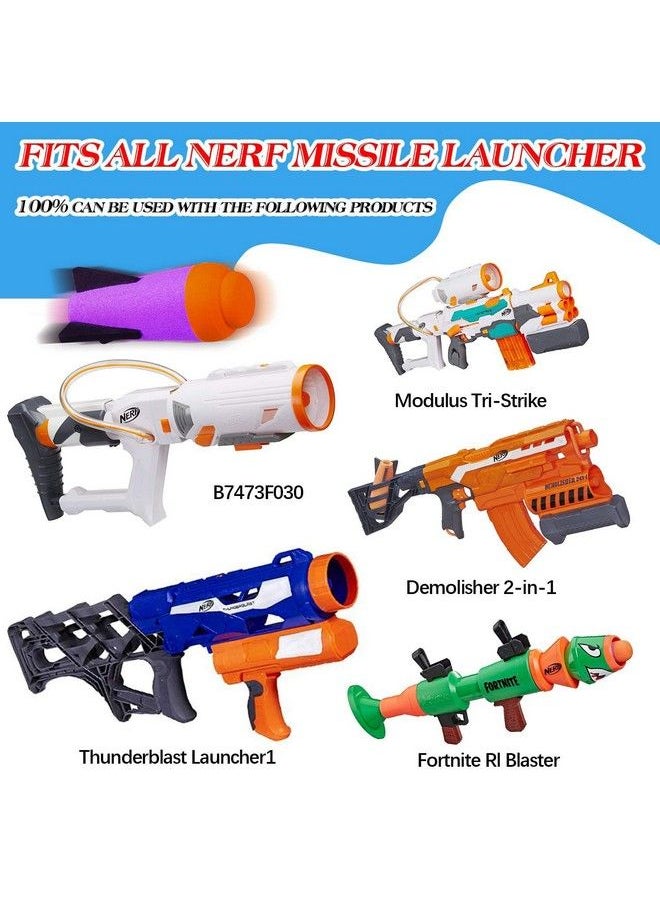 Ruibytree - Mega Missile Refill For Nerf Nstrike Elite Series 12Packs Ruibytree Compatible Darts Mega Missile Refill Bullets Foam Rockets For Nerf Party With Storage Bag - Image 1