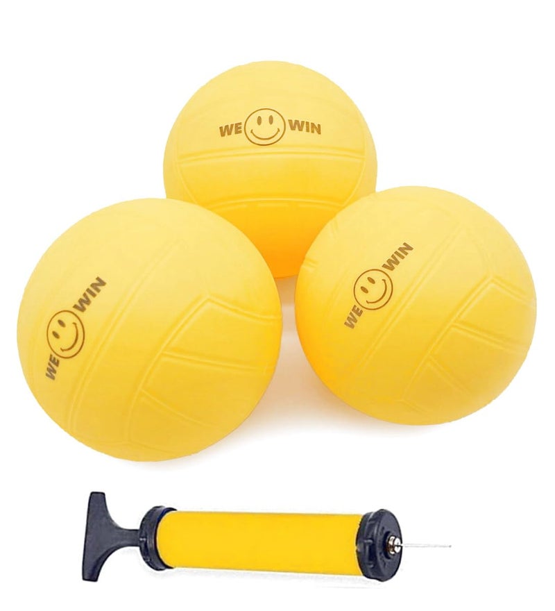 Aolowewin Spike Replacement Balls 3Pack with Pump Roundnet Game Extra Balls Mini Volleyball Water Pool Lawn Beach Ball Yard Pong Bucket Toss Game Ball - Image 2