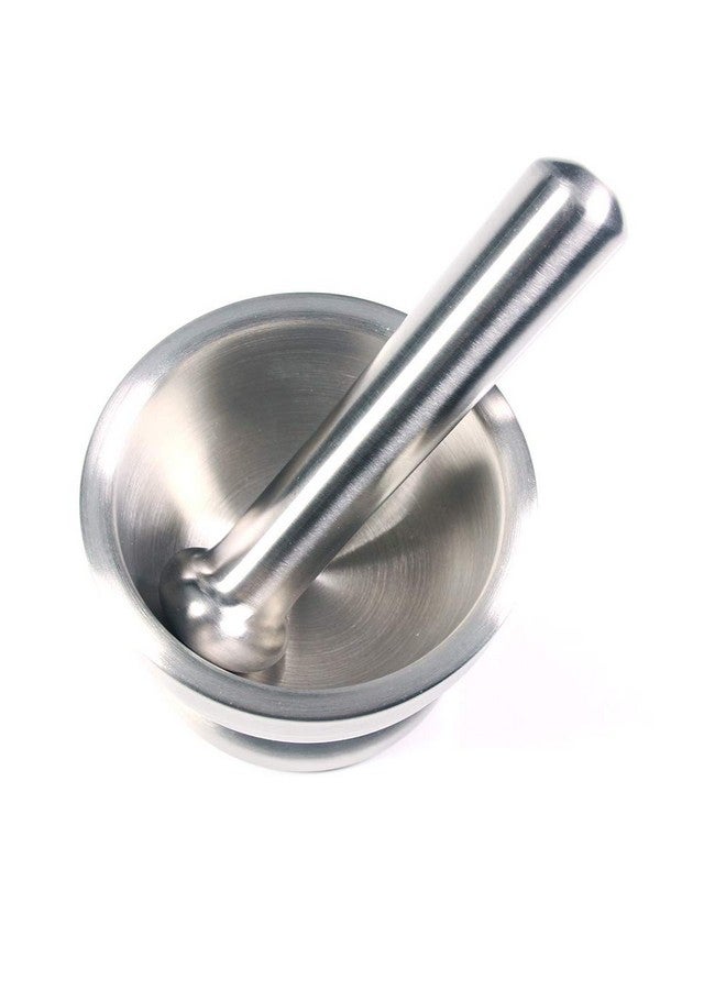 EMNDR® Manual Grinder 304 Stainless Steel Garlic Masher Masher Medicine Pot Mortar Pestle Mill Grinder Crushing Bowl Stainless Steel Mortar and Pestle Manually Grind Spices Garlic Press - Image 2