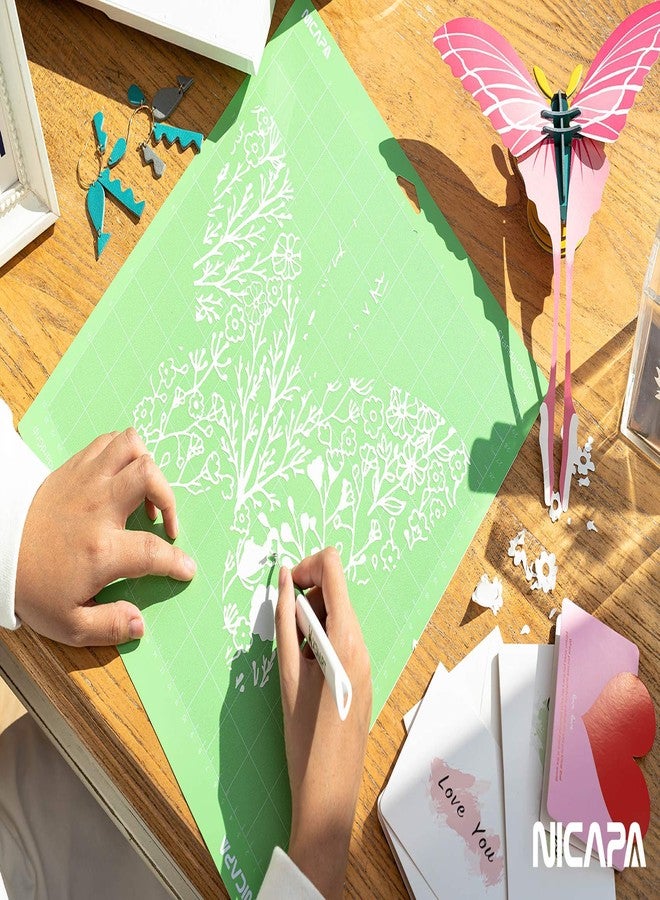 Nicapa Cutting Mat for Cricut Maker 3/Maker/Explore 3/Air 2/Air/One,6 Packs Adhesive&Sticky Non-Slip Flexible Square Gridded Cut Mats (12x12 inch3pack,12x24 inch,3pack) Replacement Mats Vinyl Craft - Image 3
