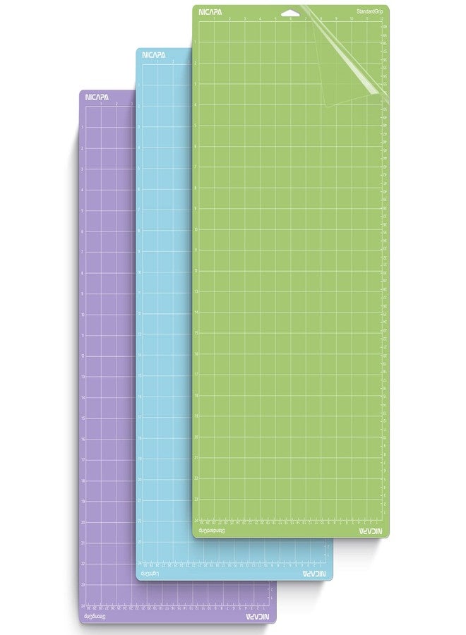 Nicapa Cutting Mat for Cricut Maker 3/Maker/Explore 3/Air 2/Air/One,6 Packs Adhesive&Sticky Non-Slip Flexible Square Gridded Cut Mats (12x12 inch3pack,12x24 inch,3pack) Replacement Mats Vinyl Craft - Image 5