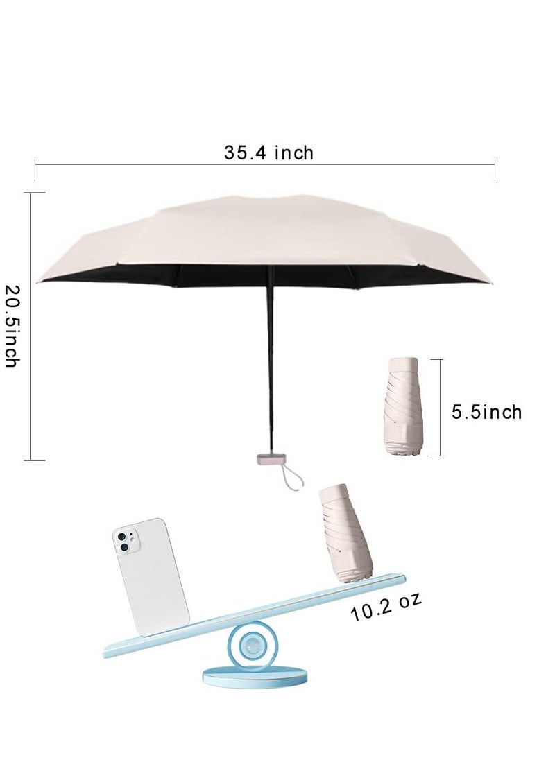 KASTWAVE - Folding Umbrellas Travel Sun Rain Umbrella for Walking With Case, Compact UV Umbrella for Sun and Rain, Lightweight Portable, Windproof Parasol Umbrella UV Protection for Women and Men - Image 1